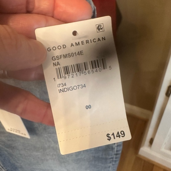 Good American Good Petite Skinny Slit Front Long Denim Skirt NWT - Picture 5 of 7